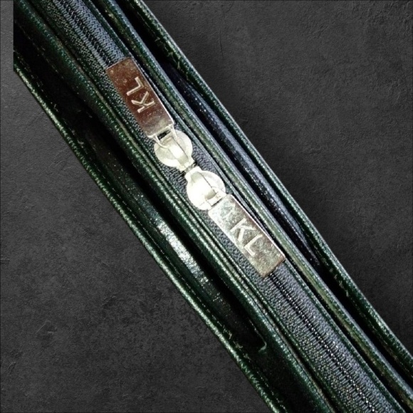 Karl Lagerfeld Black Pebbled Leather Zip Briefcase with Built-In Handles - Picture 4 of 7